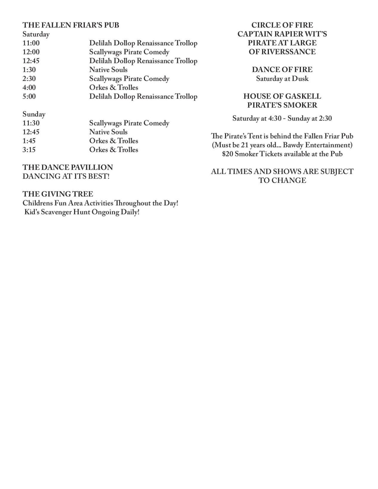 Riverssance schedule page 2